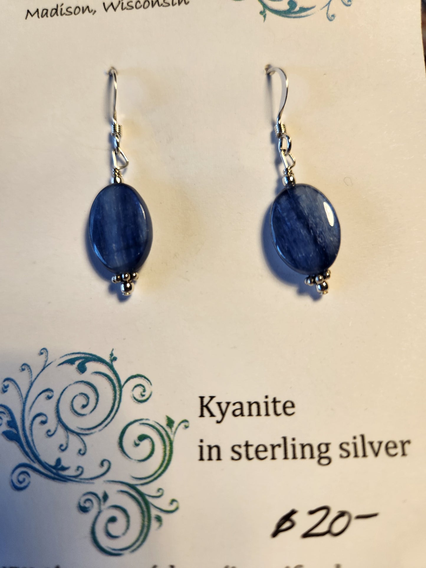 Kyanite in sterling silver