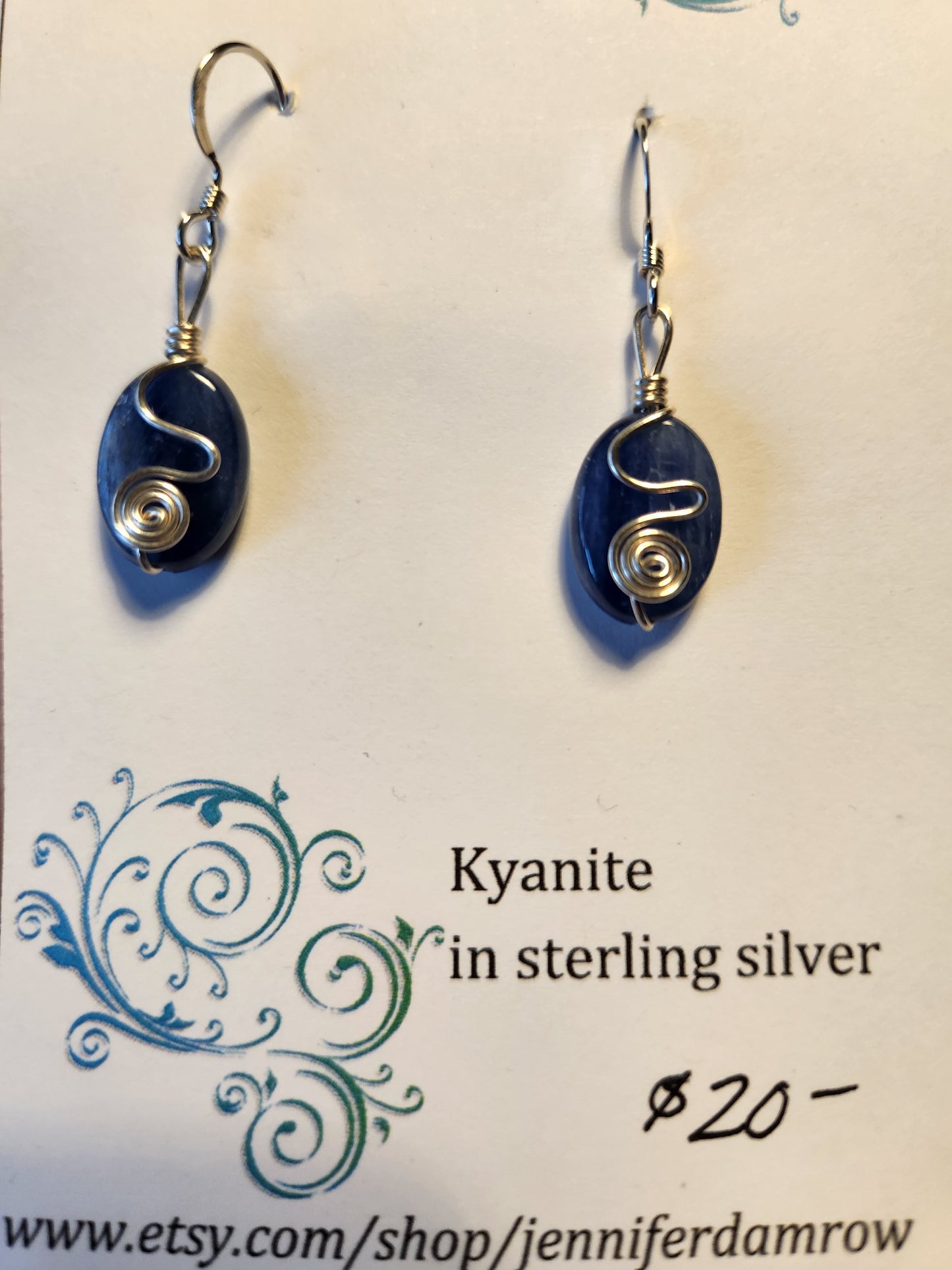 Kyanite in sterling silver