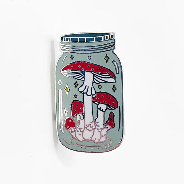 Mushroom Jar Enamel Pin