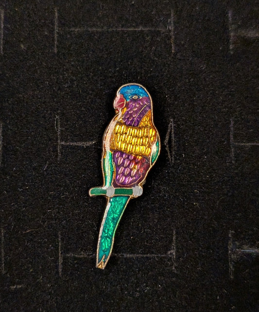 Vintage parrot pin