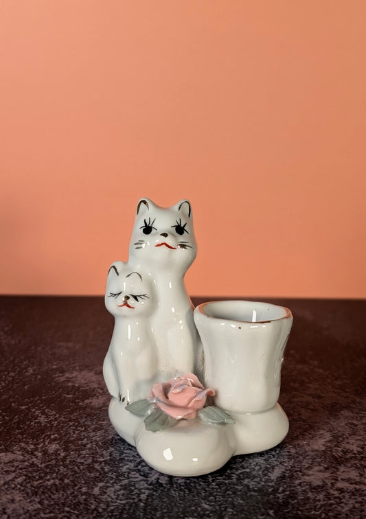 Cat Duo candle holder