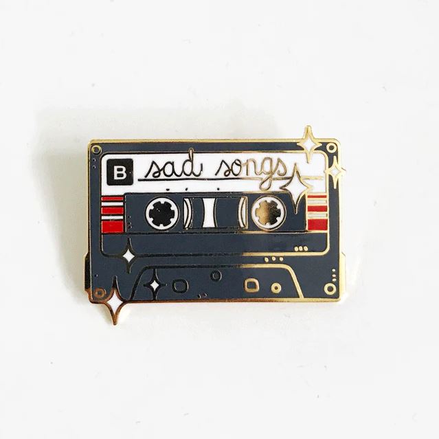 Sad Songs Casette Enamel Pin