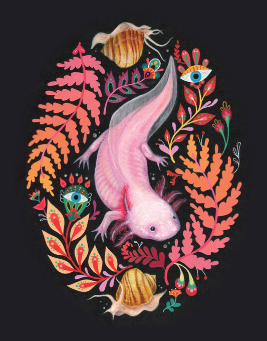 Axolotl print by MHeld Illustration