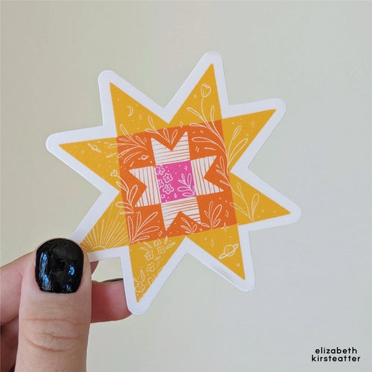 Bright quilt sticker