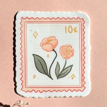 Flower stamp sticker