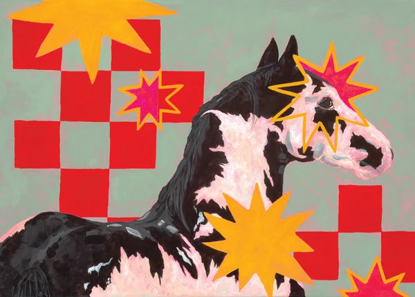 Mint horse print, small