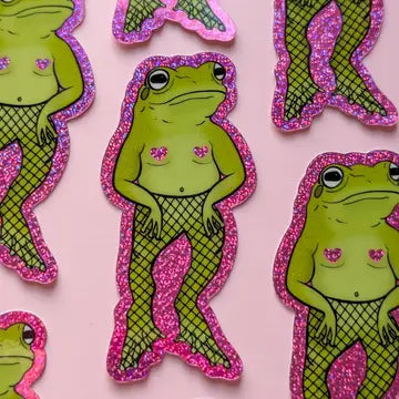 Frog with pasties sticker