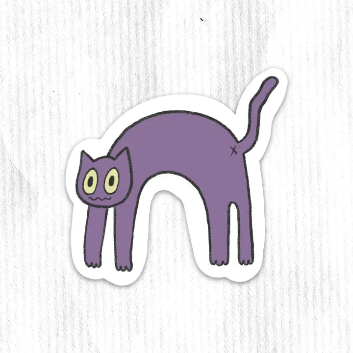 purple cat sticker