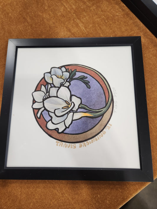 Framed Freesia Print square frame