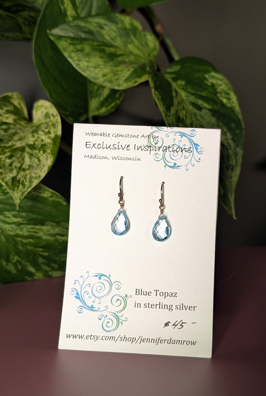 Blue topaz earrings