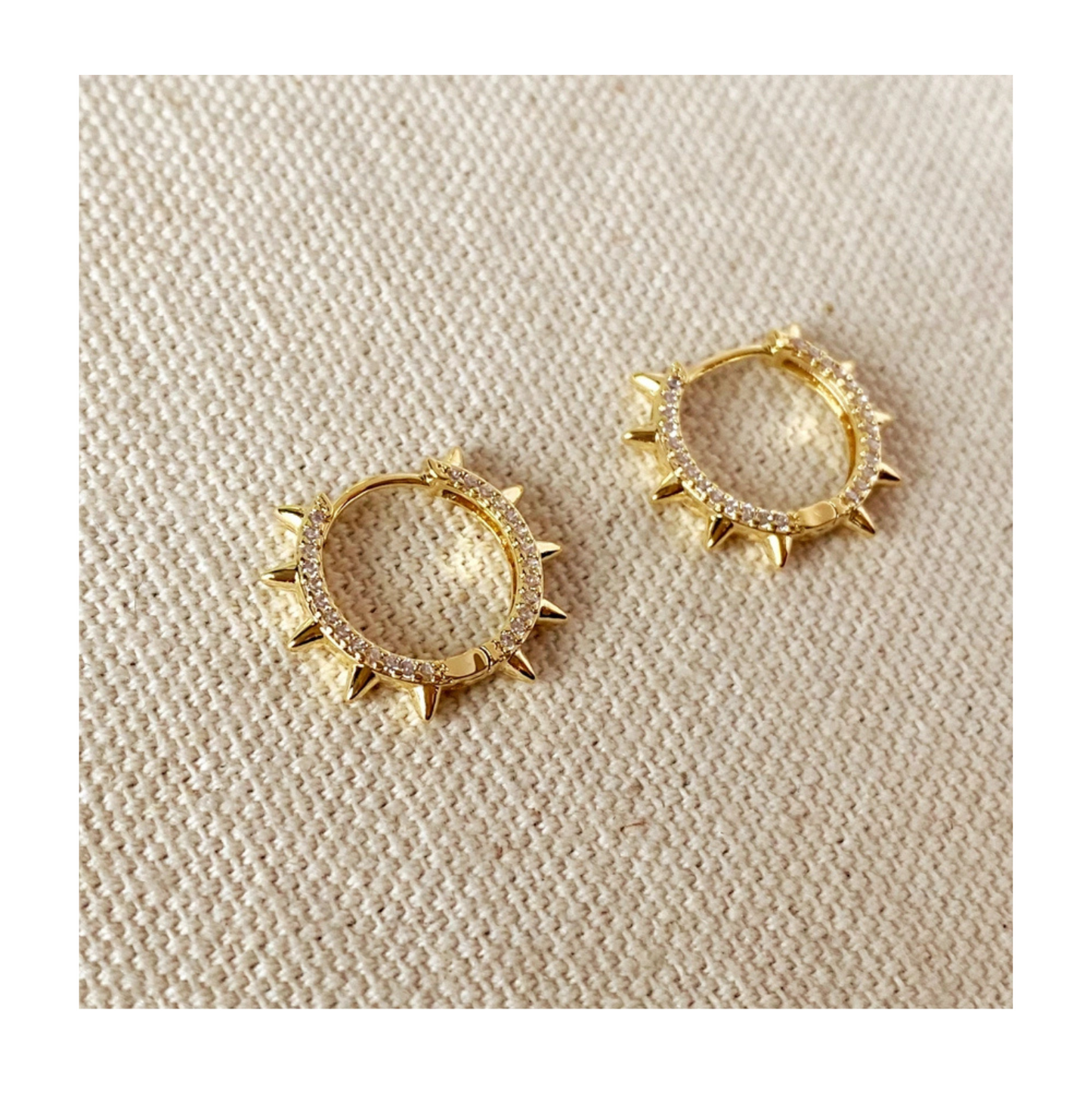 Hoop Earrings with Spikes