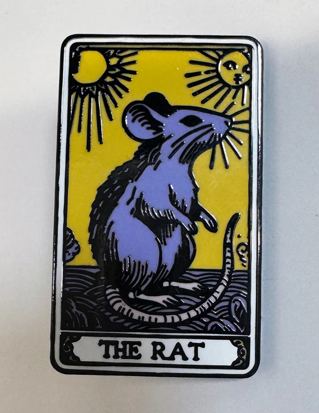 The Rat, tarrot card enamel pin