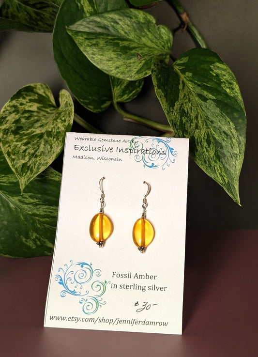 Amber earrings