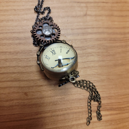 Steampunk Domed Clock Necklace 2