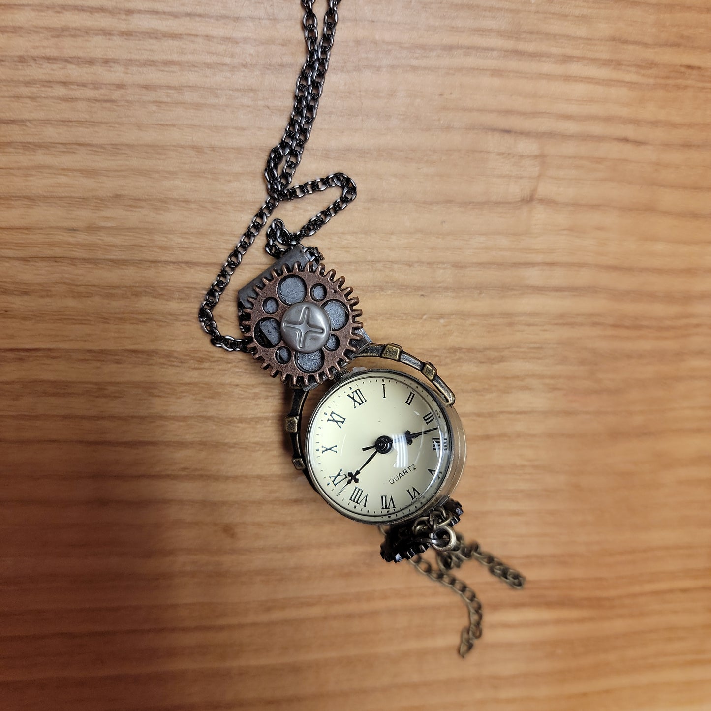 Steampunk Domed Clock Necklace 2