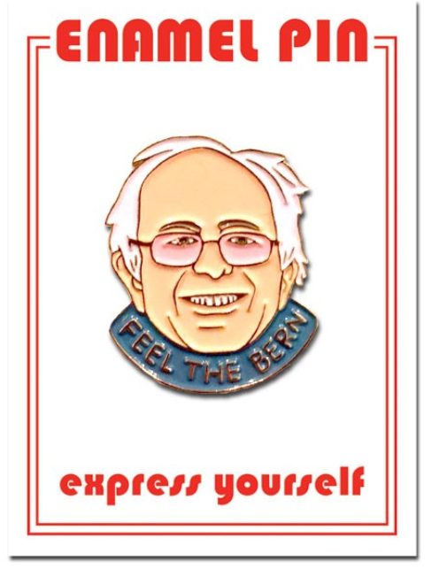 Bernie Feel the Bern Enamel Pin