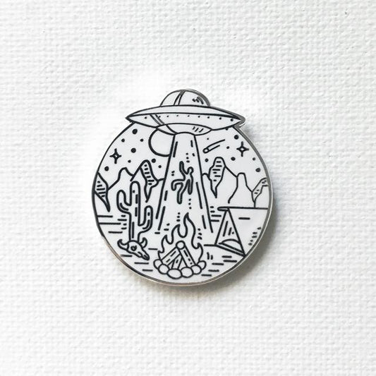 Desert UFO Enamel Pin