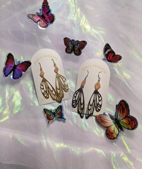 Butterfly Wing Earrings - Tori's Trinkets