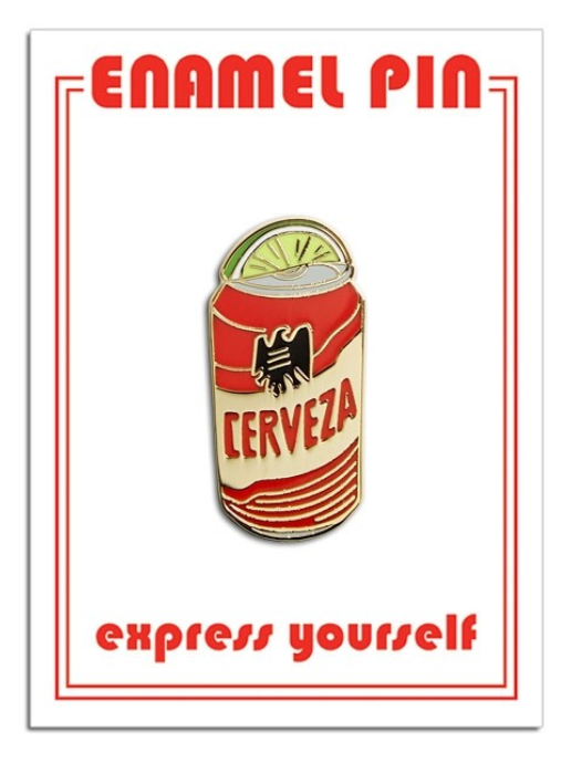 Cerveza Tecate with Lime Enamel Pin