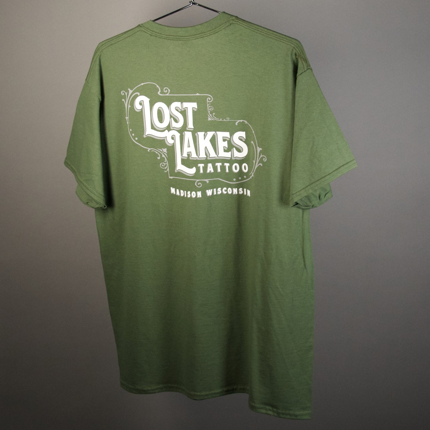 Lost Lakes Tattoo Green Tee