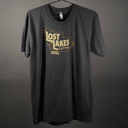 Lost Lakes Tattoo Gray Tee (title on front)