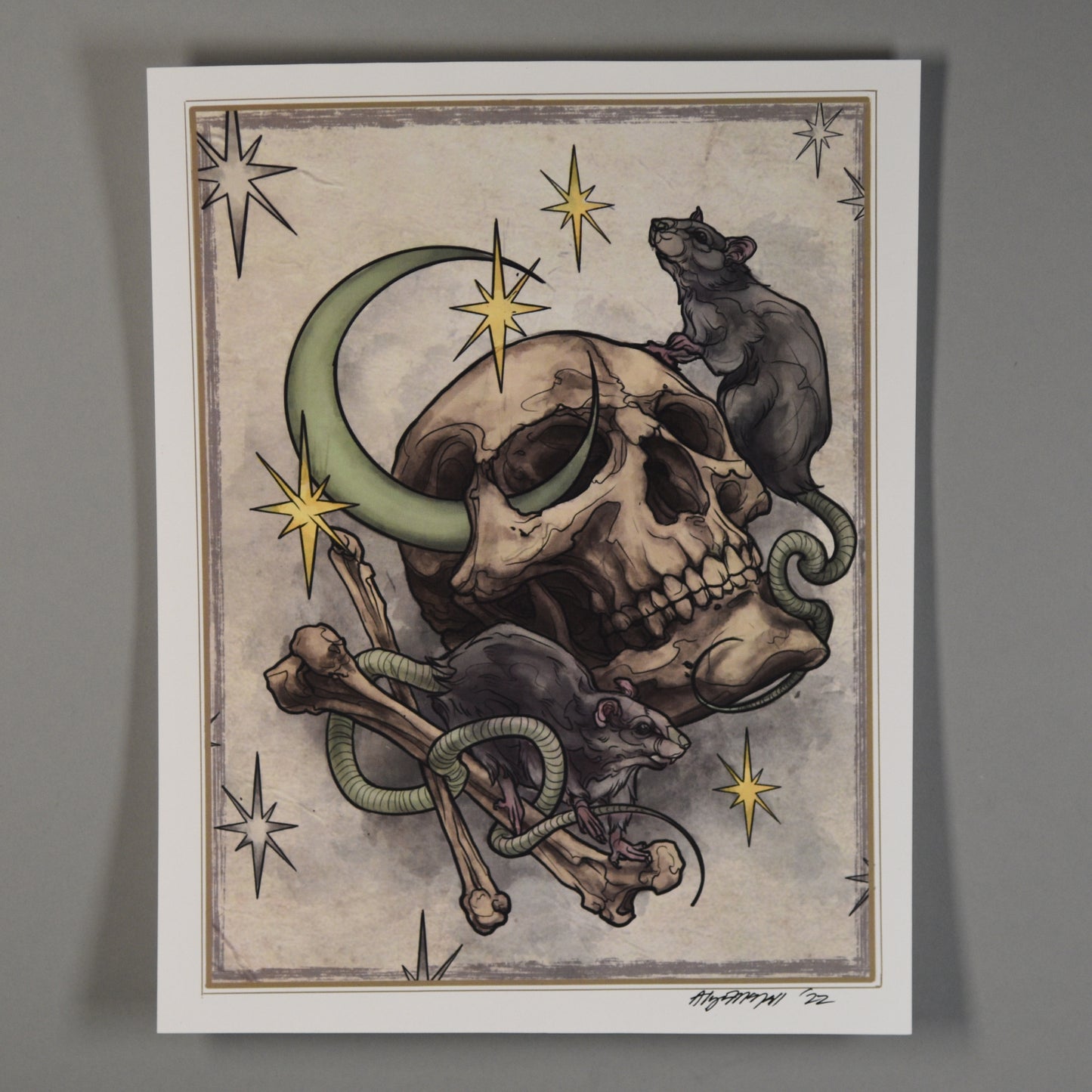 Rat & Skull Print -Alyssa McNall