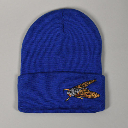 Blue Cicada Beanie by Alyssa McNall