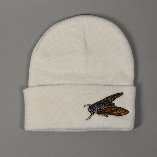 White Cicada Beanie by Alyssa McNall