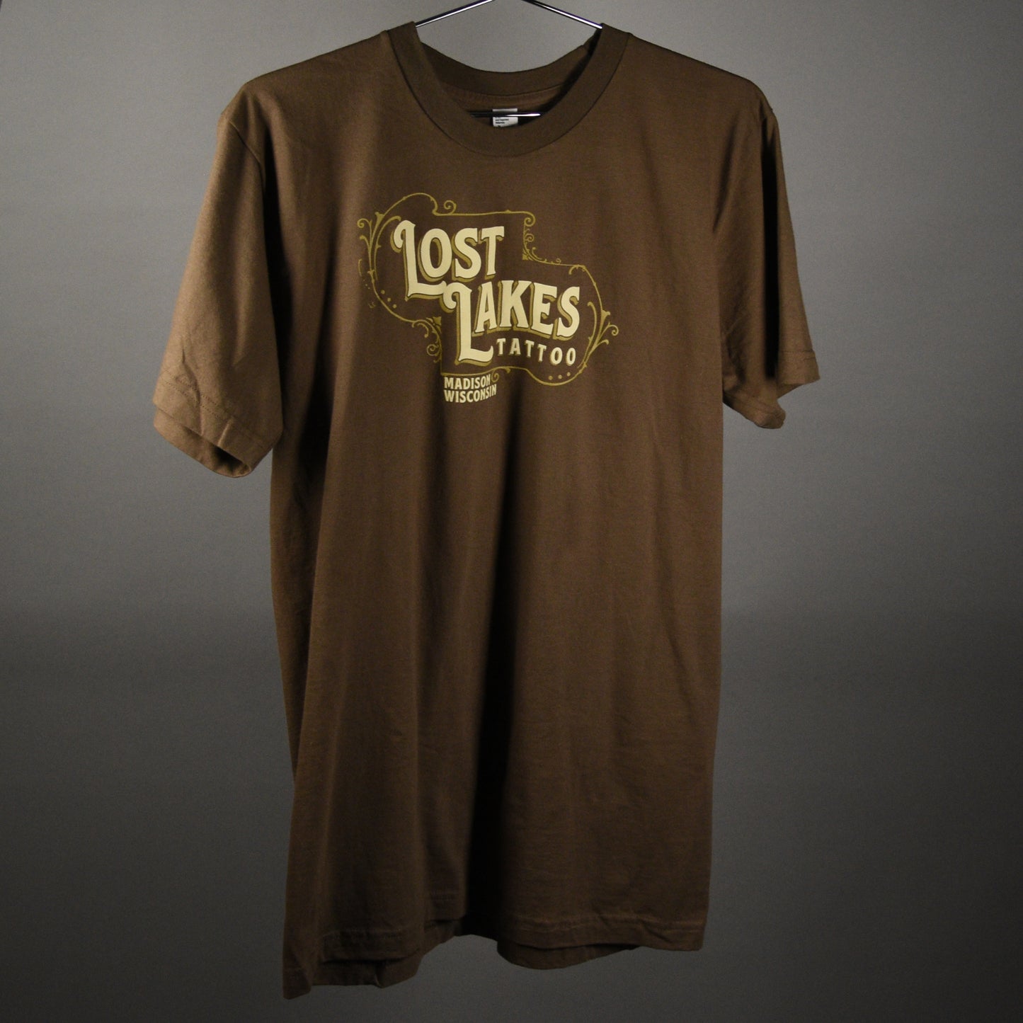 Lost Lakes Tattoo Army Green Tee (title on front)