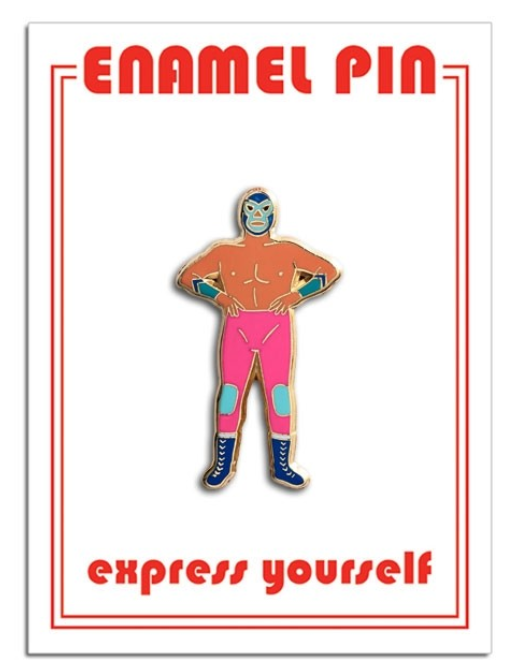 Luchador Enamel Pin