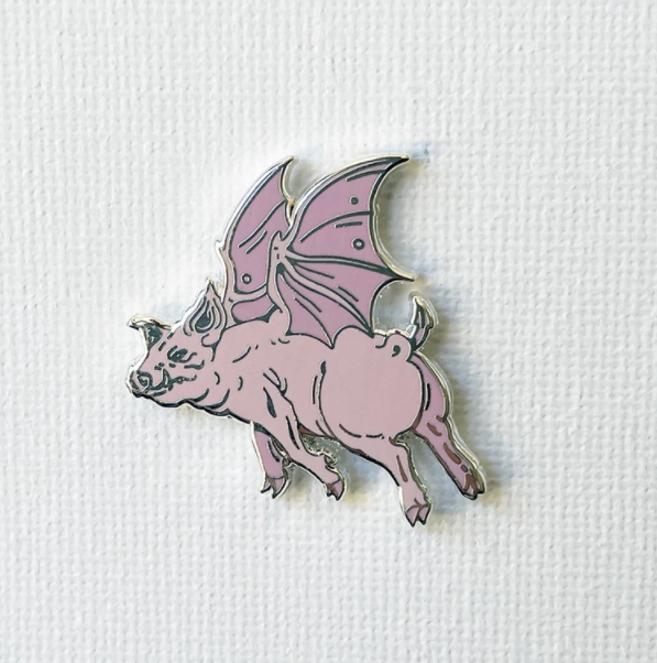 Pig Flying Enamel Pin