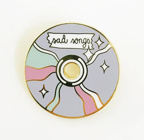 Sad Songs CD Enamel Pin