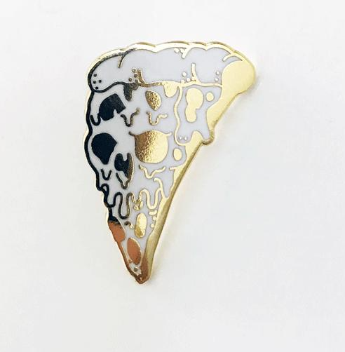 Skull Pizza Enamel Pin