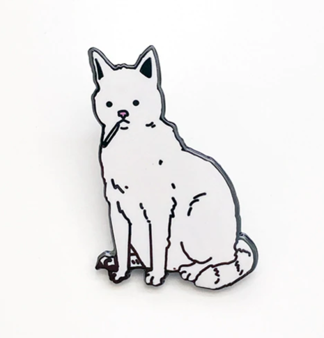 Smoking Cat Enamel Pin