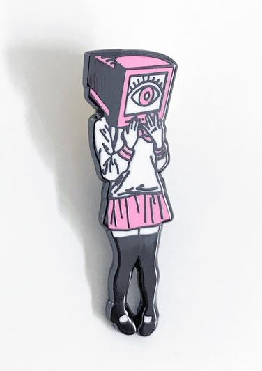 TV Girl Enamel Pin